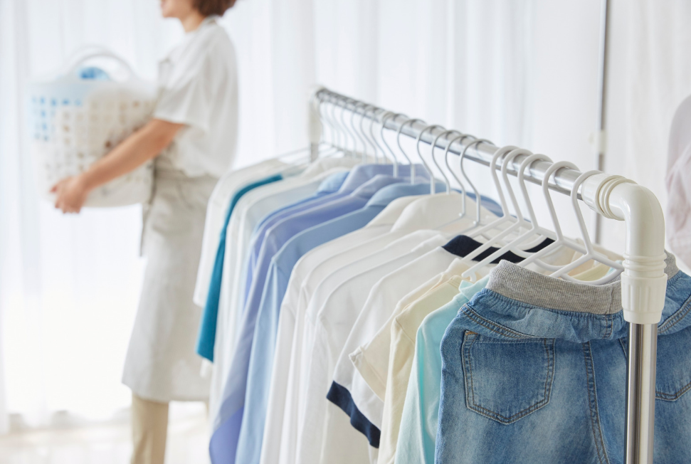 Freshly ironed clothes ready for delivery by JP Clothing Care, serving Market Deeping, Deeping St James, Crowland and Spalding.